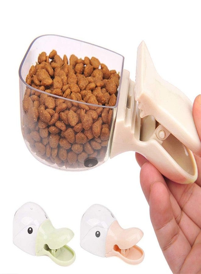 CELLEBII® 2in1 DOG,CAT, PET scoop for food or litter. Durable, BPA-free plastic with comfy grip and built-in clip to seal bags. Fun, compact, and perfect for daily pet care. - Image 2